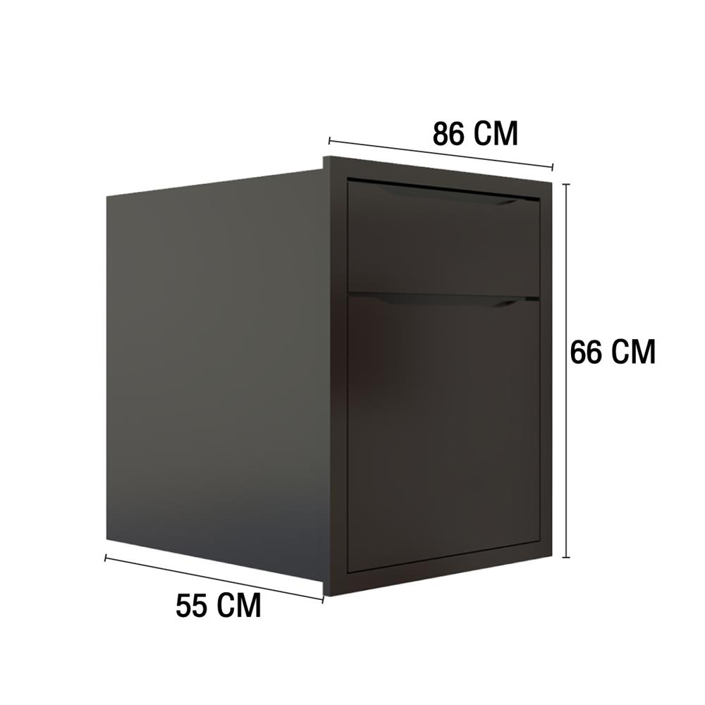 ตู้ลิ้นชัก MJ ECO 86x66 ซม. สี DARK CHOCOLATE