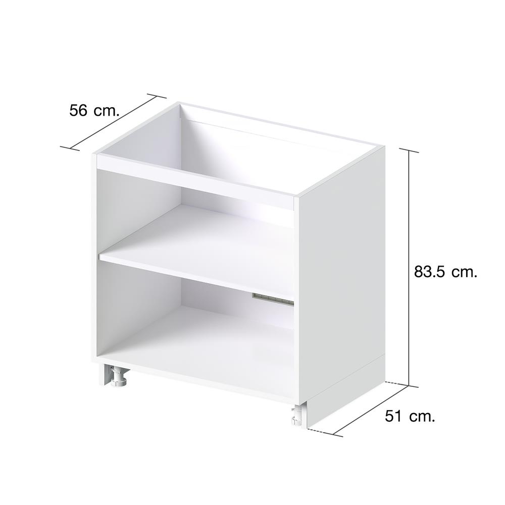 โครงตู้ล่างบานคู่ CABIN UPVC 80x83.5 ซม. สีขาว