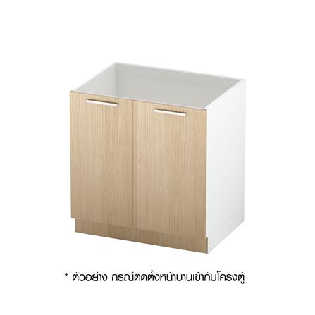 โครงตู้ล่างบานคู่ CABIN UPVC 80x83.5 ซม. สีขาว_4