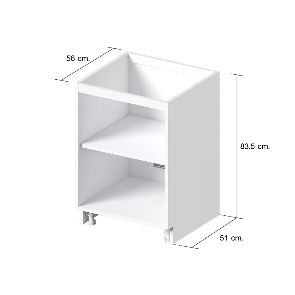 โครงตู้ล่างบานเดี่ยว CABIN UPVC 60x83.5 ซม. สีขาว