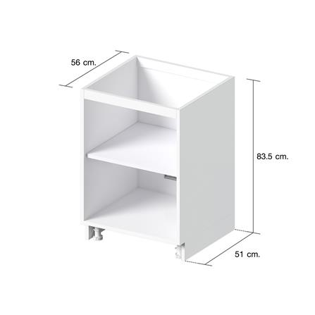โครงตู้ล่างบานเดี่ยว CABIN UPVC 60x83.5 ซม. สีขาว_7