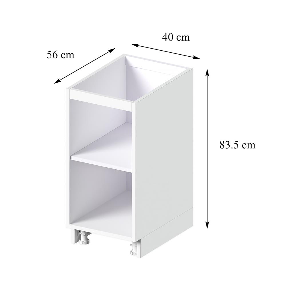 โครงตู้ล่างบานเดี่ยว CABIN UPVC 40x83.5 ซม. สีขาว