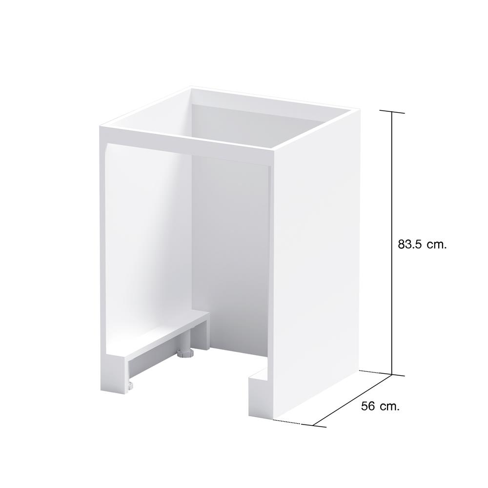 โครงตู้ใส่ถังแก๊ส CABIN UPVC 60x83.5 ซม. สีขาว