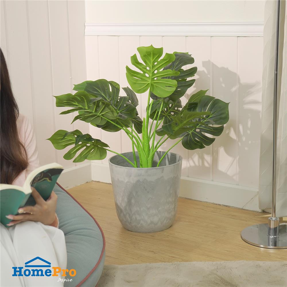 กระถางพลาสติก SPRING MORAY 30 ซม. สีขาว