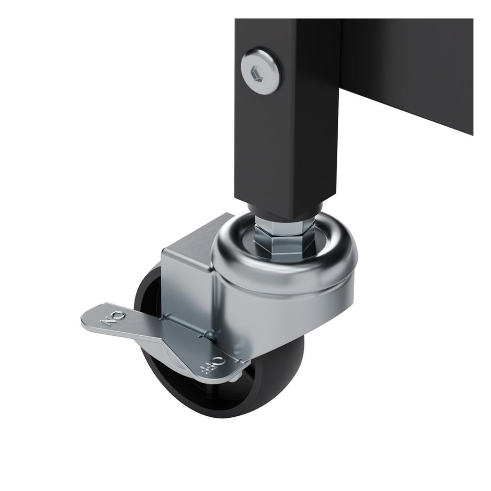 ชั้นวางของเหล็ก 3 ชั้น พร้อมลิ้นชัก มีล้อ STACKO URBAN 66.5X40X89 ซม. สีดำ