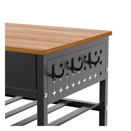 ชั้นวางของเหล็ก 3 ชั้น พร้อมลิ้นชัก มีล้อ STACKO URBAN 66.5X40X89 ซม. สีดำ_3