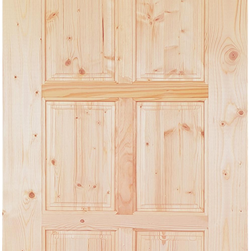 ประตูไม้สนนิวซีแลนด์ ไม่เจาะลูกบิด MODERN DOORS CE-11 90X200 ซม. สีธรรมชาติ