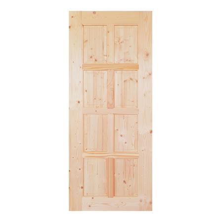 ประตูไม้สนนิวซีแลนด์ ไม่เจาะลูกบิด MODERN DOORS CE-11 90X200 ซม. สีธรรมชาติ_0