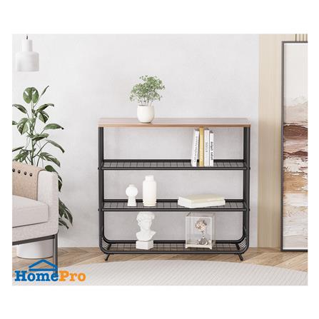 ชั้นรองเท้า 3 ชั้น พร้อม TOP ไม้ STACKO URBAN 75X30X68 ซม. สีดำ_6