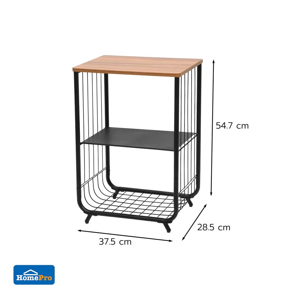 ชั้นวางของ 3 ชั้น STACKO URBAN 37.5X28.5X54.7 ซม. สีดำ