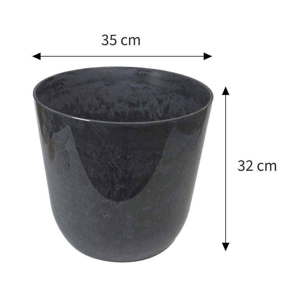 กระถางพลาสติก SPRING MORAY 35 ซม. สีเทา