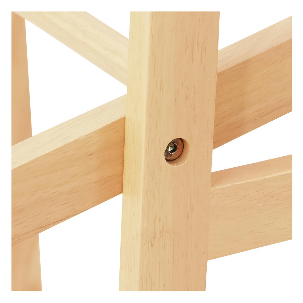 ราวแขวนผ้าไม้พร้อมราวพาดผ้า 2 ชั้น 75 ซม. PLIM STEM สีเนเชอรัล