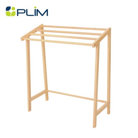 ราวพาดผ้าไม้ยางพารา 4 เส้น PLIM STEM 75 ซม. สีเนเชอรัล_1