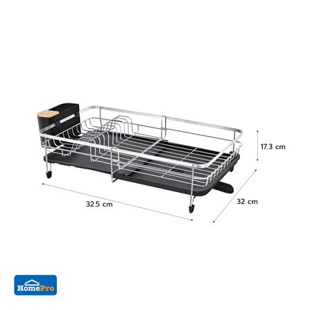 ชั้นคว่ำจานสเตนเลสปรับขนาดได้ KECH METAL_5