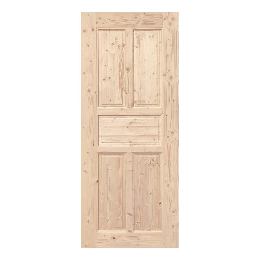 ประตูไม้สนนิวซีแลนด์ ไม่เจาะลูกบิด MODERN DOORS CE-10 90X200 ซม. สีธรรมชาติ