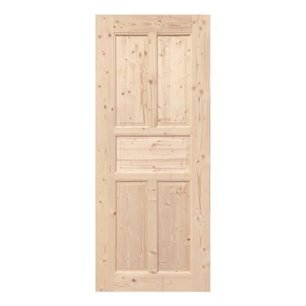 ประตูไม้สนนิวซีแลนด์ ไม่เจาะลูกบิด MODERN DOORS CE-10 90X200 ซม. สีธรรมชาติ_0