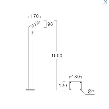 ไฟทางเดิน LED L&E 9P-A0182 18 วัตต์ WARM WHITE สีดำ/ขาว_6