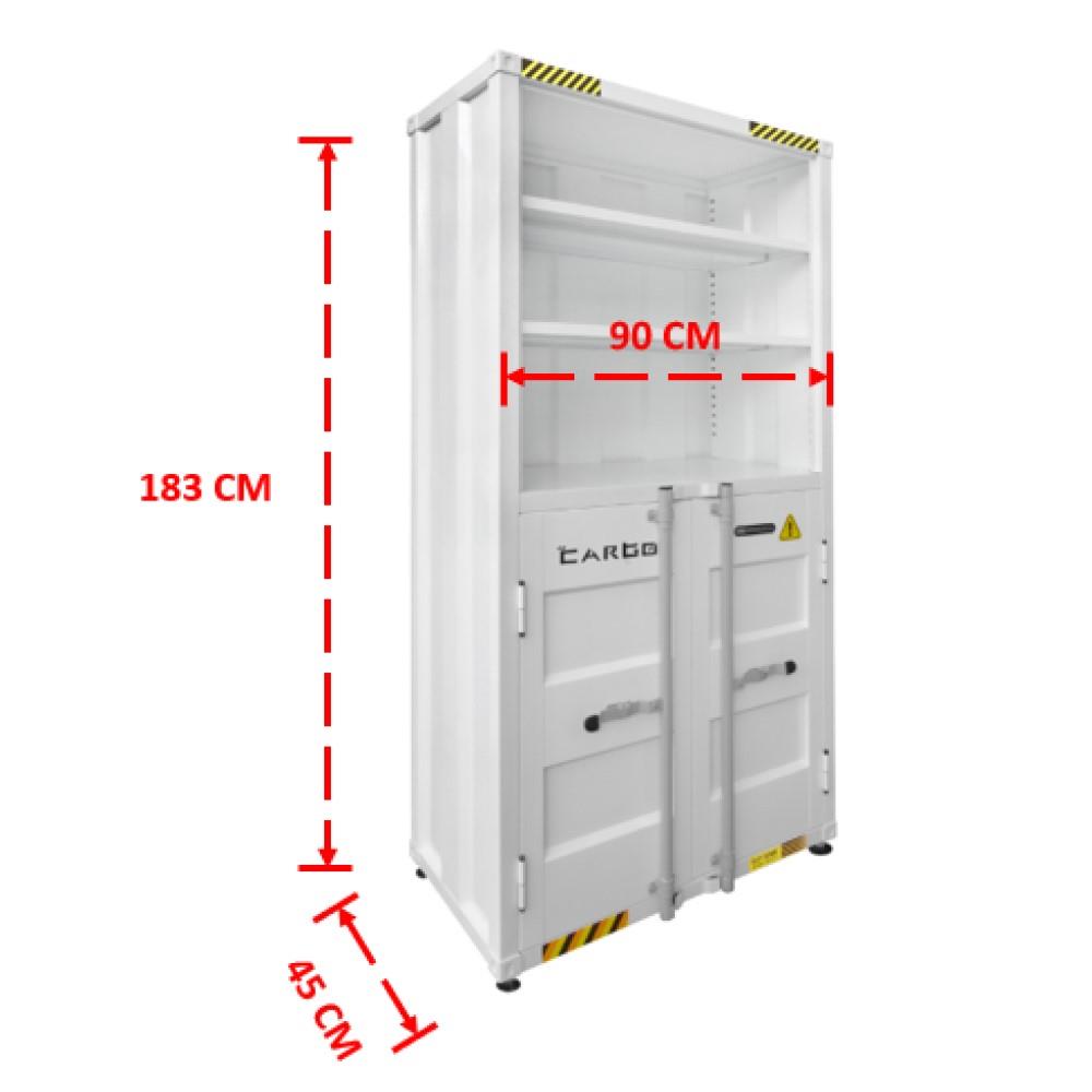 ตู้เอกสารเหล็กสูง SURE CG-943H 90 ซม. สีขาว