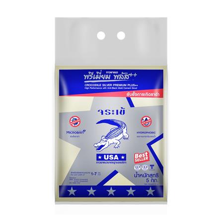 กาวยาแนว จระเข้ พรีเมี่ยม พลัส เงิน 5 กก. สีครีม_0