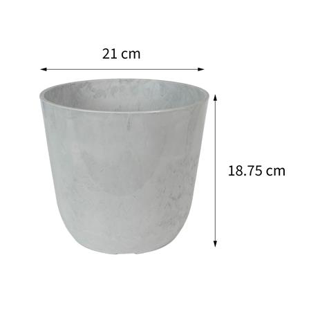 กระถางพลาสติก SPRING MORAY 21 ซม. สีขาว_5