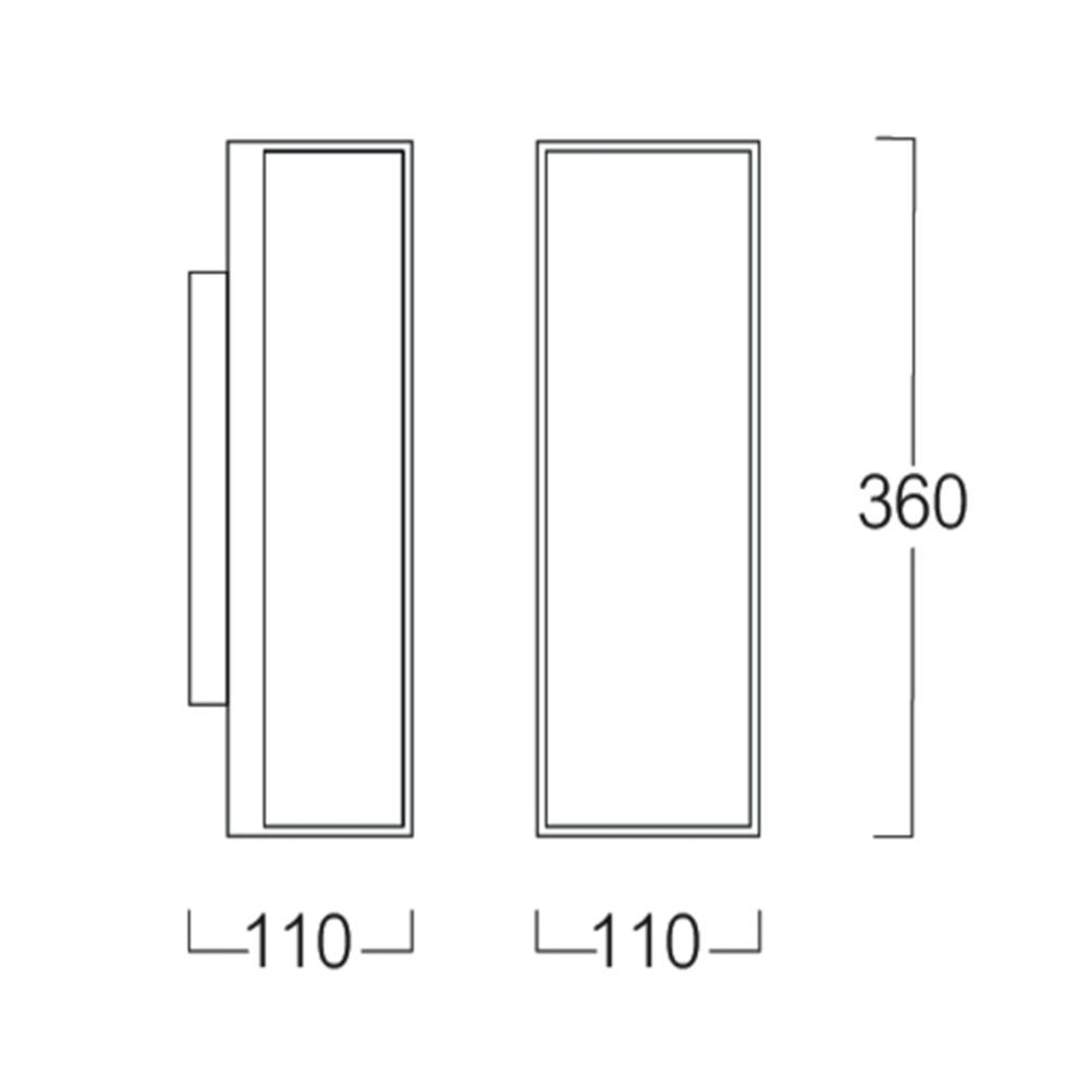 ไฟทางเดิน LED L&E 65-A0625 10 วัตต์ WARM WHITE สีเทา/ดำ