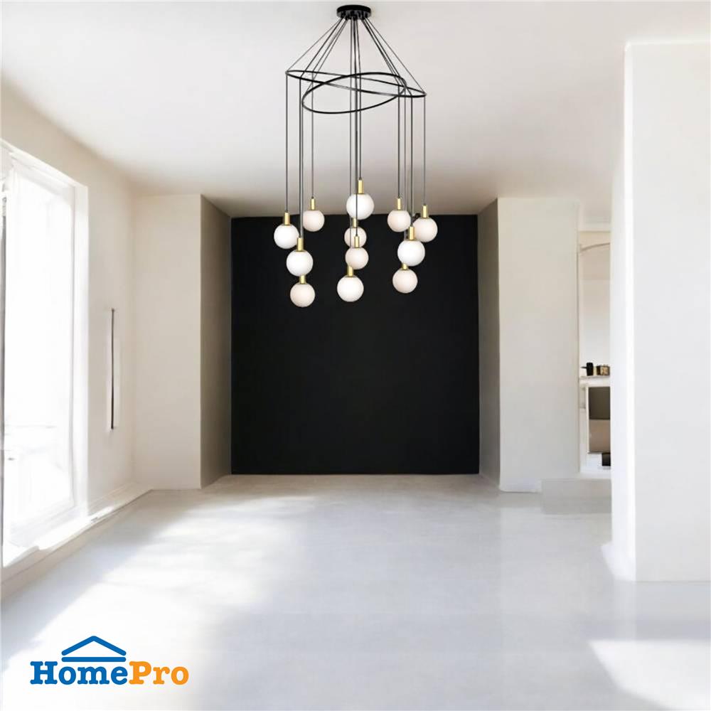 ไฟช่อ LUMAX 01-03093 สีขาว/ทอง/ดำ 12 หัว