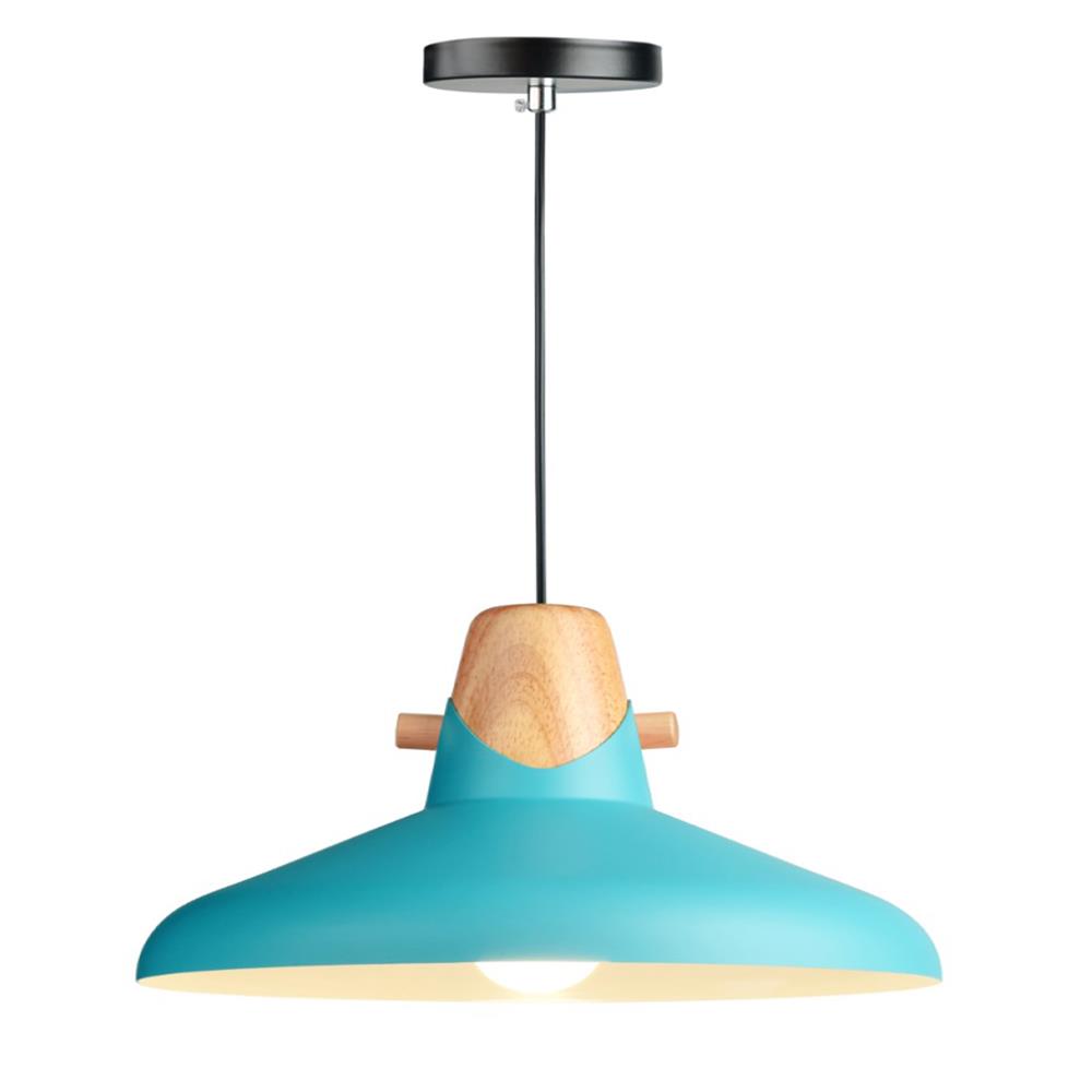 ไฟช่อ L&E 01-02660 สีฟ้า/ขาว/ลายไม้ 1 หัว