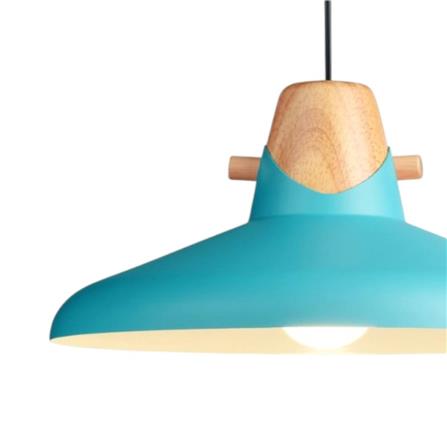 ไฟช่อ L&E 01-02660 สีฟ้า/ขาว/ลายไม้ 1 หัว_1