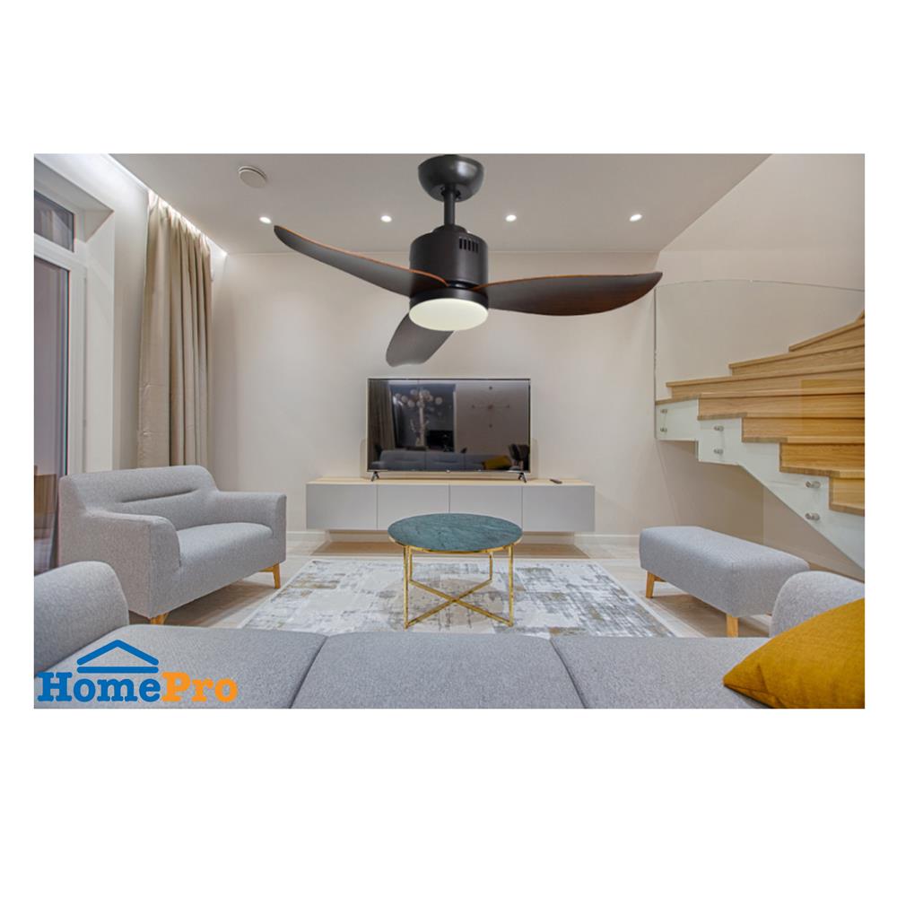 พัดลมโคมไฟ LED WINFAVOUR WFDC52/DC37(ORB) 36 นิ้ว 18 วัตต์ DAYLIGHT/COOL WHITE/WARM WHITE สีน้้ำตาล