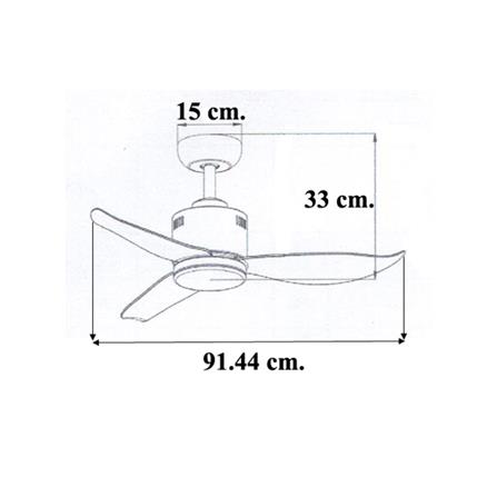 พัดลมโคมไฟ LED WINFAVOUR WFDC52/DC37(ORB) 36 นิ้ว 18 วัตต์ DAYLIGHT/COOL WHITE/WARM WHITE สีน้้ำตาล_3