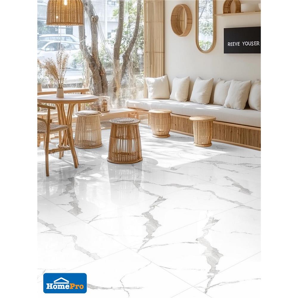 กระเบื้องพื้นพอร์ซเลน 80x160 ซม. DURAGRES เพียริน่า เบียงโค่ ขาว 2.56 ตร.ม.