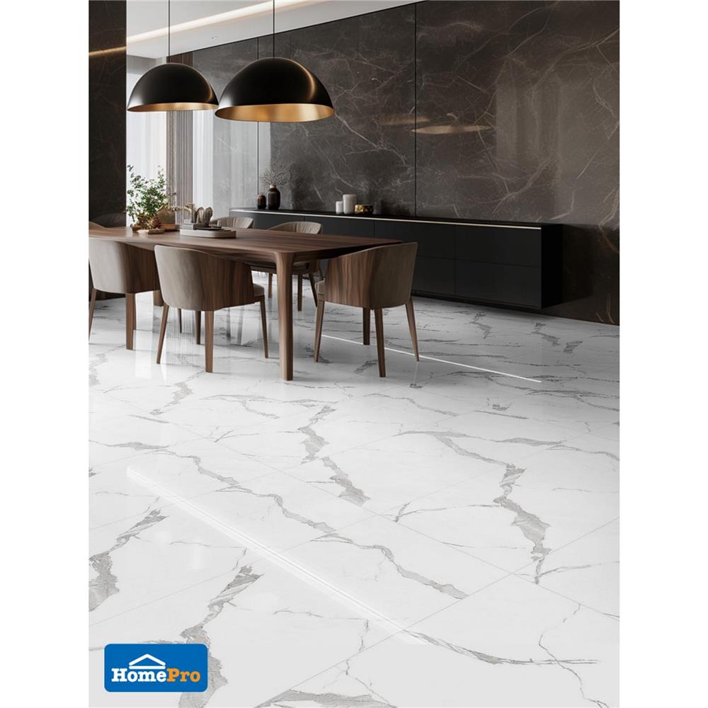 กระเบื้องพื้นพอร์ซเลน 80x160 ซม. DURAGRES เพียริน่า เบียงโค่ ขาว 2.56 ตร.ม.