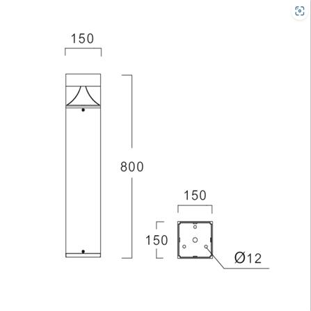 ไฟทางเดิน LED L&E 9P-A0166 15 วัตต์ WARM WHITE สีดำ_4
