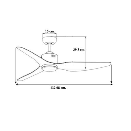 พัดลมโคมไฟ LED WINFAVOUR WFDC52/DC25(BN) 52 นิ้ว 18 วัตต์ DAYLIGHT/COOL WHITE/WARM WHITE สีเงิน_3