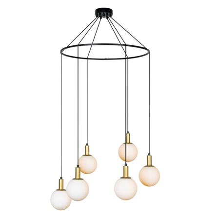 ไฟช่อ LUMAX 01-03092 สีขาว/ดำ/ทอง 6 หัว_0