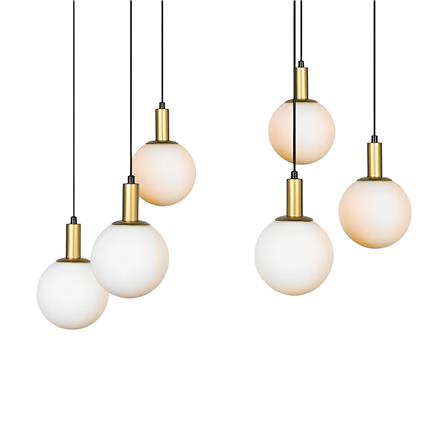 ไฟช่อ LUMAX 01-03092 สีขาว/ดำ/ทอง 6 หัว_1