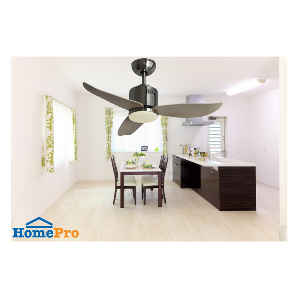 พัดลมโคมไฟ LED WINFAVOUR WFDC52/DC38(BN) 36 นิ้ว 18 วัตต์ DAYLIGHT/COOL WHITE/WARM WHITE สีเงิน