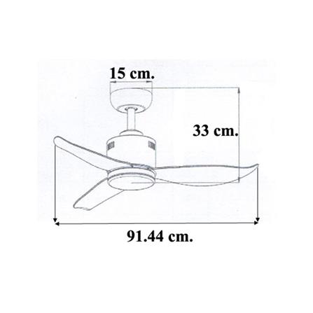 พัดลมโคมไฟ LED WINFAVOUR WFDC52/DC38(BN) 36 นิ้ว 18 วัตต์ DAYLIGHT/COOL WHITE/WARM WHITE สีเงิน_3