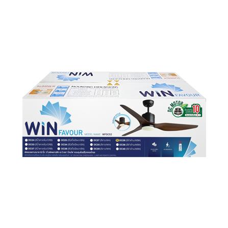 พัดลมโคมไฟ LED WINFAVOUR WFDC52/DC28(MBK) 52 นิ้ว 18 วัตต์ DAYLIGHT/COOL WHITE/WARM WHITE สีดำ_1