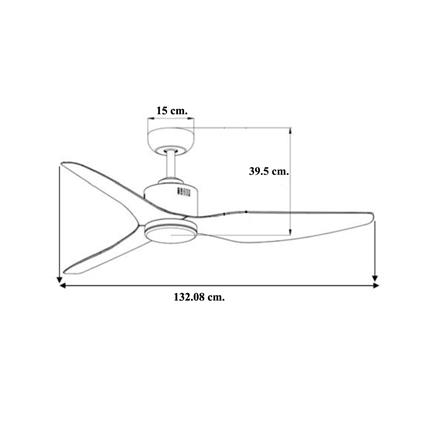พัดลมโคมไฟ LED WINFAVOUR WFDC52/DC28(MBK) 52 นิ้ว 18 วัตต์ DAYLIGHT/COOL WHITE/WARM WHITE สีดำ_3
