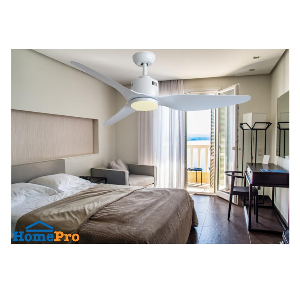 พัดลมโคมไฟ LED WINFAVOUR WFDC52/DC27(WH) 52 นิ้ว 18 วัตต์ DAYLIGHT/COOL WHITE/WARM WHITE สีขาว