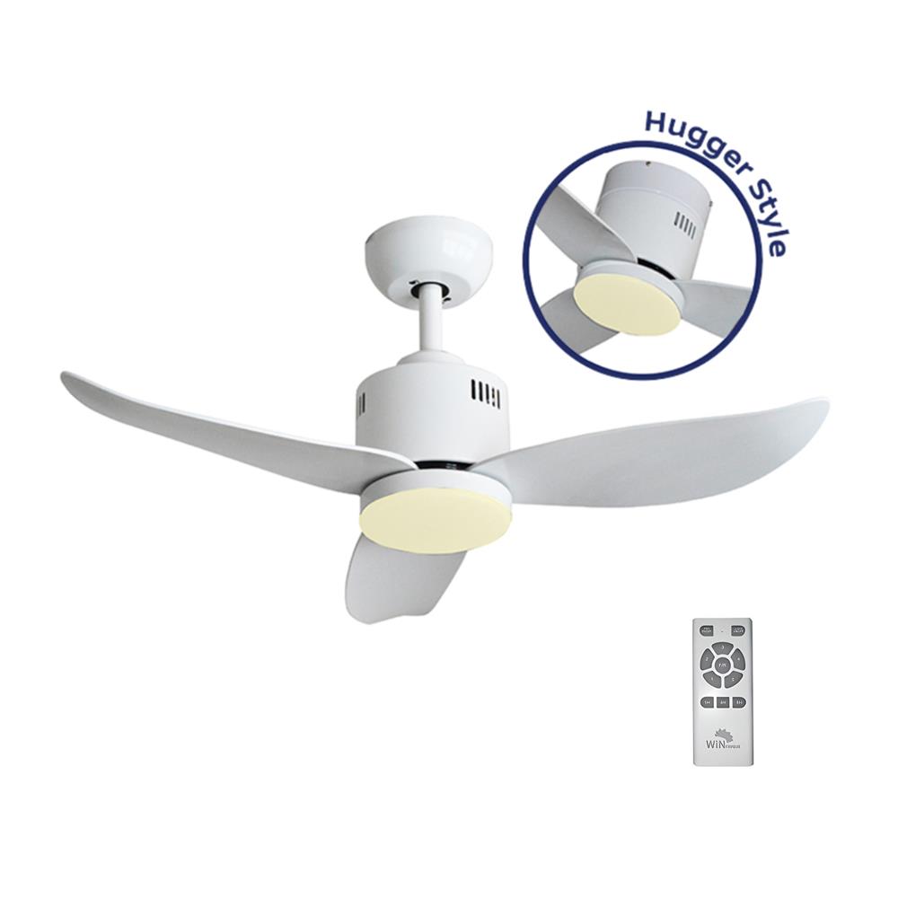 พัดลมโคมไฟ LED WINFAVOUR WFDC52/DC39(WH) 36 นิ้ว 18 วัตต์ DAYLIGHT/COOL WHITE/WARM WHITE สีขาว