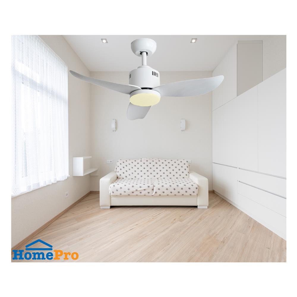 พัดลมโคมไฟ LED WINFAVOUR WFDC52/DC39(WH) 36 นิ้ว 18 วัตต์ DAYLIGHT/COOL WHITE/WARM WHITE สีขาว