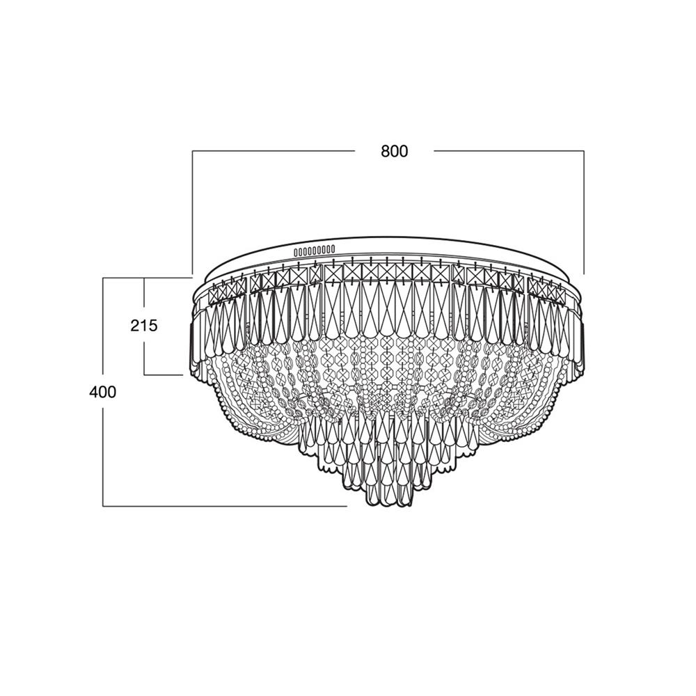 ไฟถาด L&E 01-03073 สีทอง/ใส 1 หัว