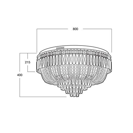 ไฟถาด L&E 01-03073 สีทอง/ใส 1 หัว_2