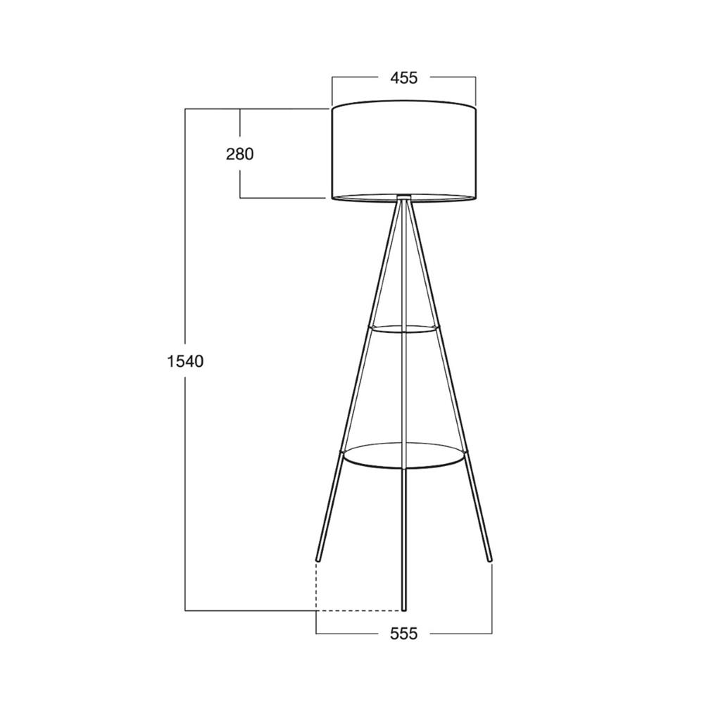 ไฟตั้งพื้น L&E 01-03089 สีดำ 1 หัว