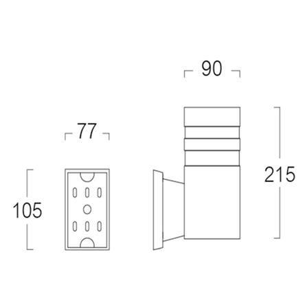 ไฟกิ่งภายนอก L&E 36-01993 สีดำ/ใส_3