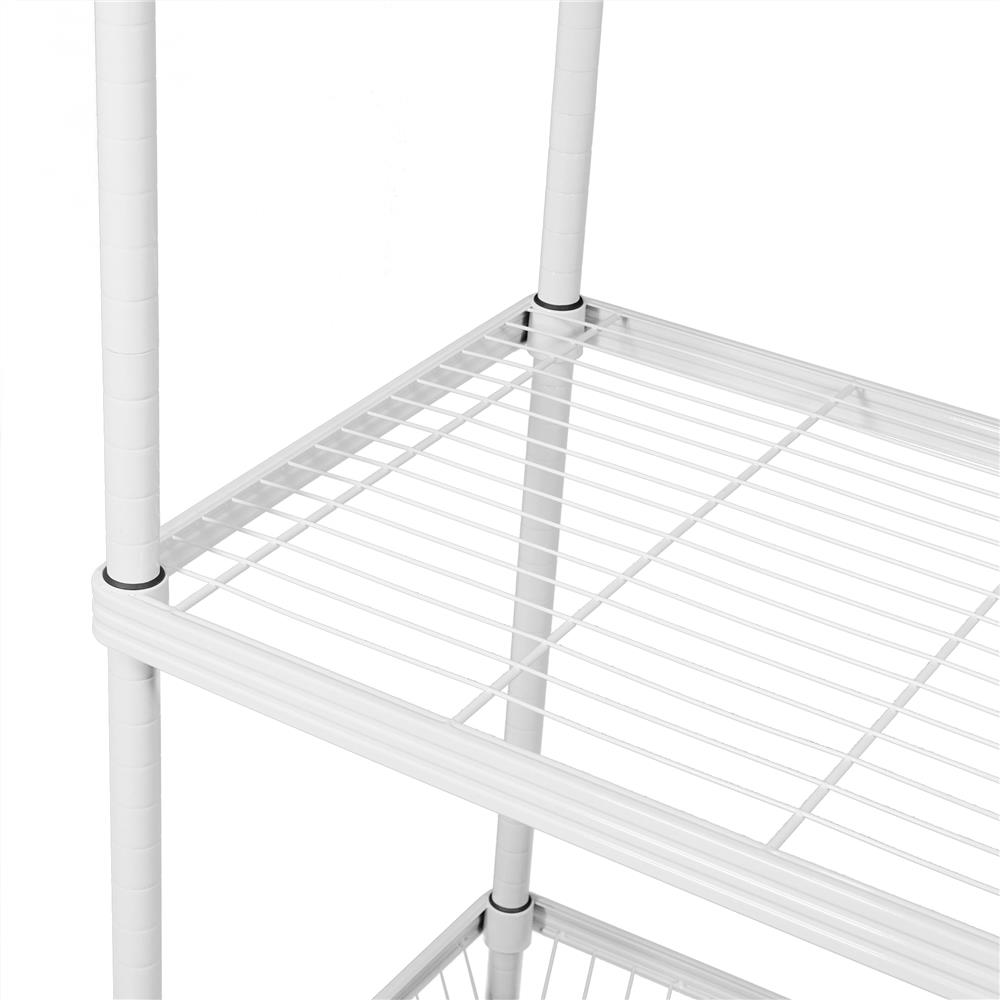 ชั้นวางของ 3 ชั้น + ตะกร้า 1 ชั้น FURDINI LINEAR สีขาว