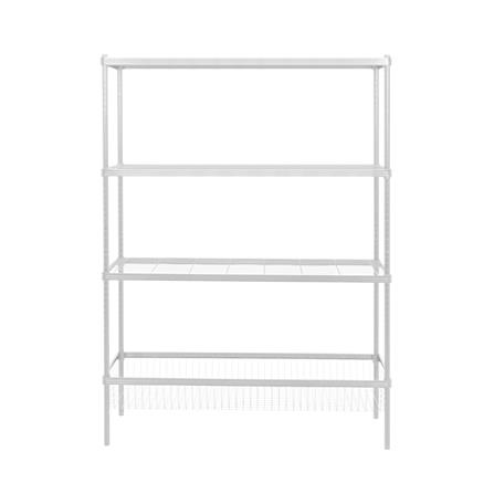 ชั้นวางของ 3 ชั้น + ตะกร้า 1 ชั้น FURDINI LINEAR สีขาว_2