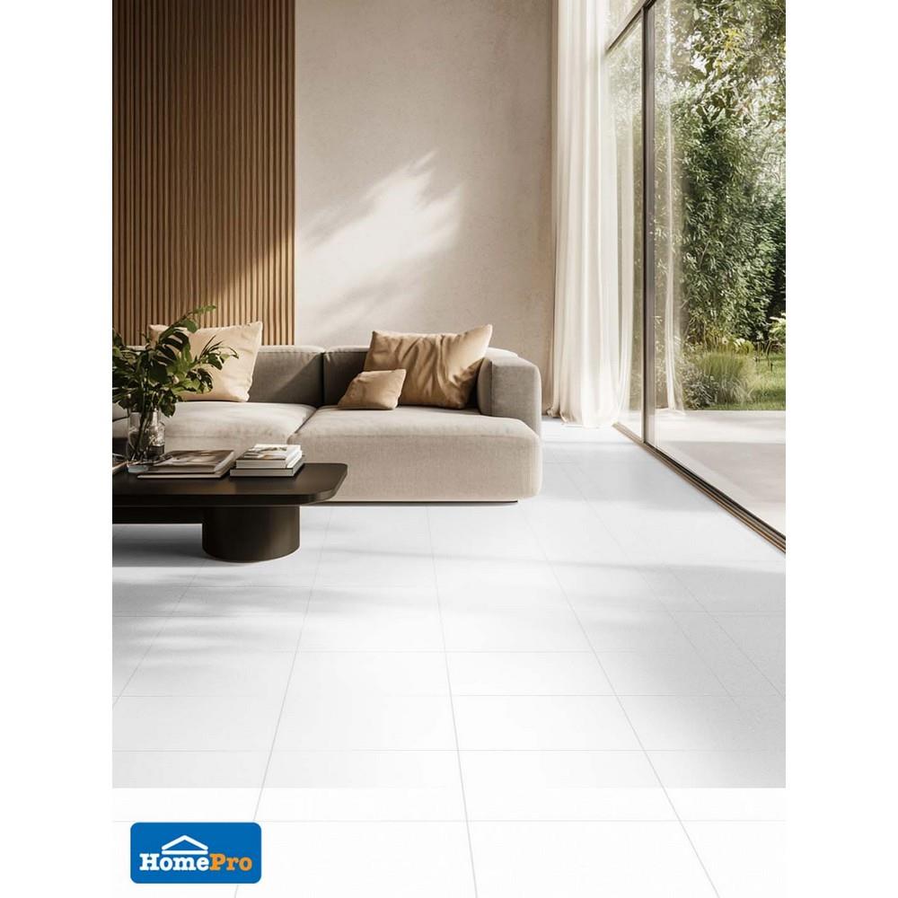 กระเบื้องพื้นพอร์ซเลน 60x60 ซม. DURAGRES สโนวี่ ขาว  A 1.44 ตร.ม.